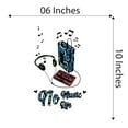 thumbnail image 4 of Music Wall Decal Retro 80s 90s Walkman Cassette Tape Player with Headphones Bedroom Wall Decal for Children Instrument Cute Themed Room Décor - Size: 6 In x 10 In, 4 of 5