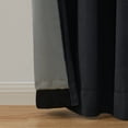 thumbnail image 5 of Better Homes & Gardens Dutch Velvet Solid 100% Blackout Single Curtain Panel, Black, 52" W x 95" L, 5 of 5