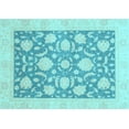thumbnail image 1 of Ahgly Company Indoor Rectangle Oriental Light Blue Traditional Area Rugs, 5' x 7', 1 of 4