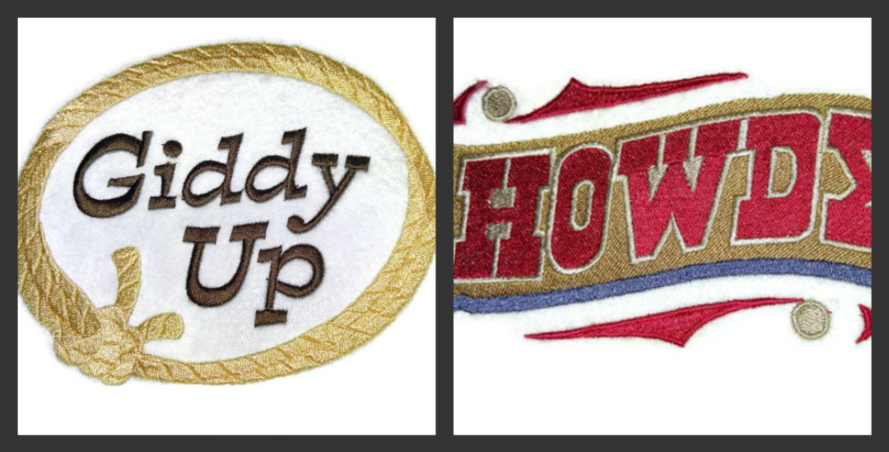 Custom and Unique Cowboy Gear[Howdy ] Embroidered Iron on/Sew patch [6.81"3"]