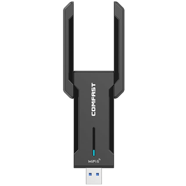 COMFAST CF-972AX WiFi6 USB 3.0 WiFi Dongle Wireless Network Adapter 5374Mbps High-Speed WiFi Adapter Low Latency PC WiFi Stick with 180° Rotate Dual Antenna