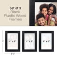 thumbnail image 5 of Excello Global Products EGP-HD-0339 Rustic Wooden Picture Frames, Includes Three 4" x 6" Photo Frames for Gallery, Wall, Black, 3 Pack, 5 of 5