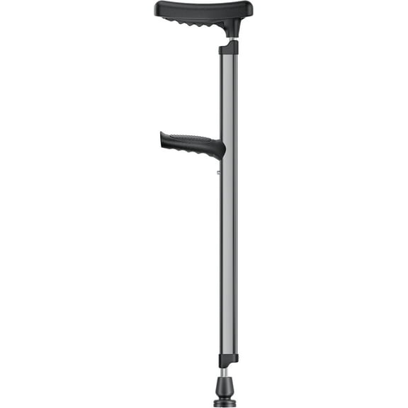 Adjustable Aluminum Walking Cane & Underarm Crutches with Pads and Handgrips, for Adults 150-190cm Tall