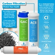 Express Water 2 Year Reverse Osmosis System Filter Set 22 Filters with 50 GPD RO Membrane Carbon GAC ACB PAC Sediment SED Alkaline and UV Filters 10 inch Size Replacement Water Filters