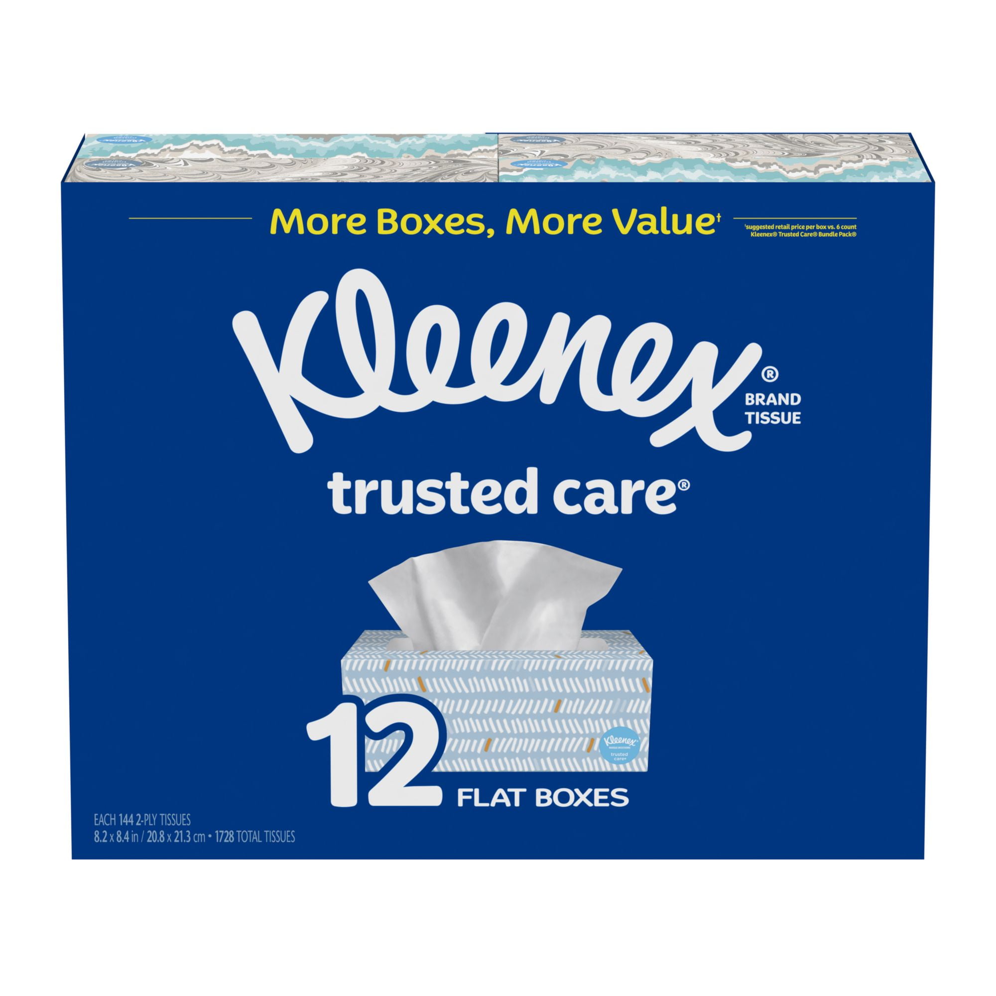 6 Pack Kleenex Extra Large Tissues Silk Care 