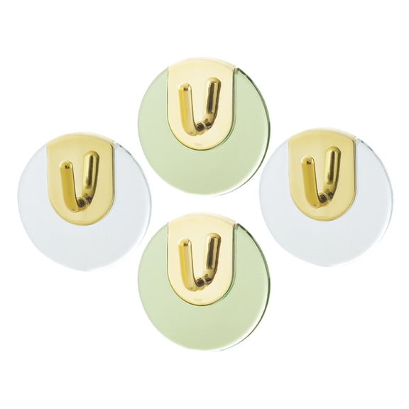 NIYANGLE 4-Pack Heavy Duty Punch-Free Wall Hooks, Assorted Colors, Hooks for Hanging Towels, Clothes, and Storage