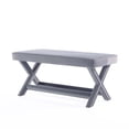 thumbnail image 6 of Manhattan Comfort Abigail Double Ottoman Bench with Solid Wood Frame in Gray, 6 of 10