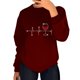 thumbnail image 1 of Gibobby Sudadera mujer Sudadera para mujer linda camisa de otoño con cuello redondo(B,M), 1 of 4