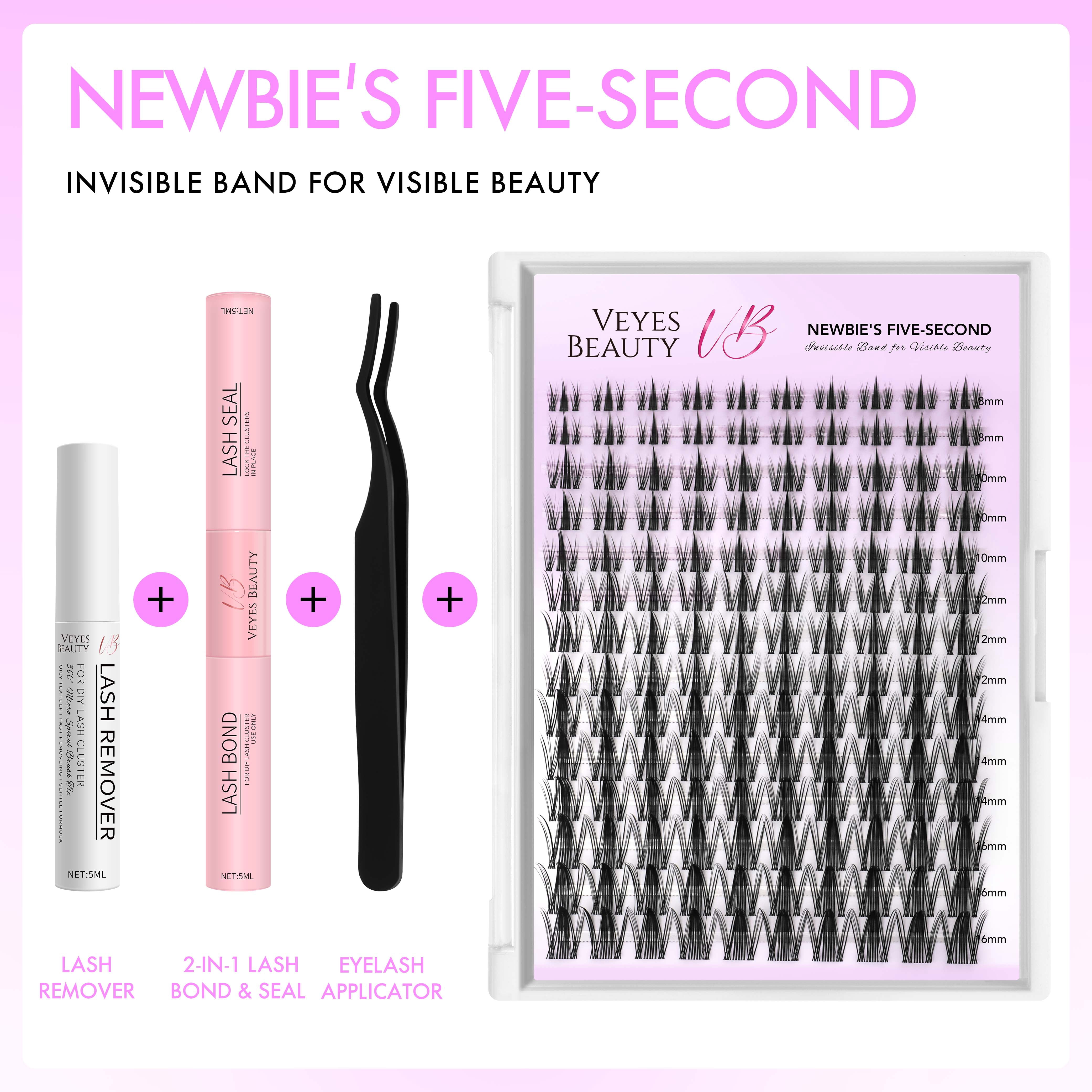 Veyesbeauty Manga Lash Clusters Individual Eyelash Extensions DIY Black False Eyelashes for Self-application Lash Kit