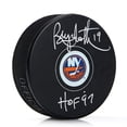 thumbnail image 1 of Bryan Trottier Autographed New York Islanders Hockey Puck with HOF Note, 1 of 1
