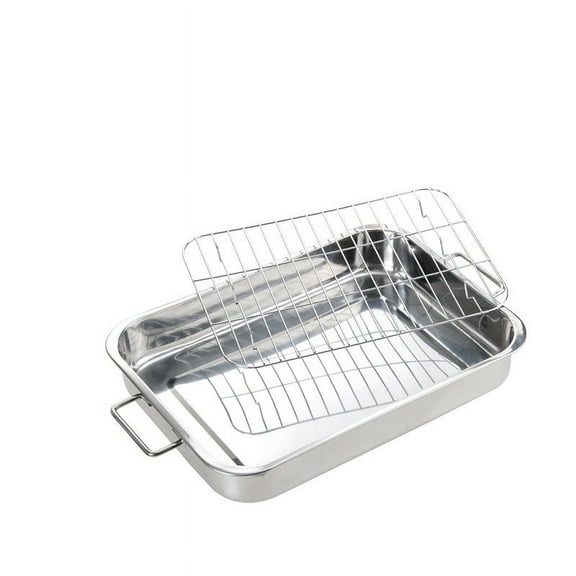 Roasting Pan Stainless steel Roasting pan Turkey Roasting pan with grill Rectangular grill suitable for Turkey, roast chicken
