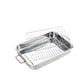 thumbnail image 1 of Roasting Pan Stainless steel Roasting pan Turkey Roasting pan with grill Rectangular grill suitable for Turkey, roast chicken, 1 of 5