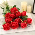 thumbnail image 3 of 12pcs Realistic Artificial Rose Bouquet for Weddings, Birthdays, and More  for Floral Arrangements and Home Decor, 3 of 9