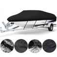 thumbnail image 3 of Waterproof Boat Cover with 2 Air Vent Marine, Fits V-Hull, Fishing Boat, Tri-Hull, Bass Boats, Pro-Style Cover (1-13ft/14-16ft/17-19ft/20-22ft, Black), 3 of 10