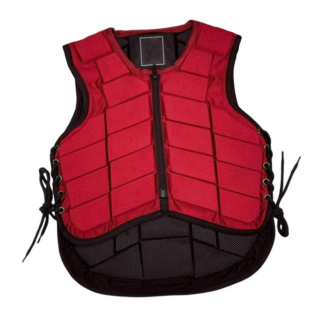 Chaleco de equitación, Guardias deportivos Chaleco con cremallera Accesorios transpirables Chaleco de entrenamiento Chaleco ecuestre para hombres para , Rojo, Niño M shamjiam Chaleco ecuestre