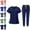 Navy, variant on Scrubs for Women Set Stretch V-Neck Short Sleeved Top & Jogger Pants with Drawstring Medical Nursing Uniforms Set with Pockets
