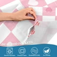thumbnail image 4 of Yayeee Kitchen Valance Rod Pocket 54" x 18" Living Room Window Curtain, Pink Checkered Heart, 4 of 6
