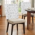 thumbnail image 4 of Boho Gray Flower Chair Back Covers, Removable Chair Covers for Dining Chairs Set of 6, Washable Chairs Slipcovers Back Seat Protector for Wedding Party 19"x20", 4 of 9