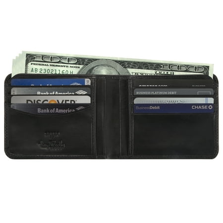 Prima Bi-Fold Leather Wallet (Black)