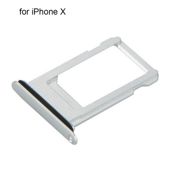 Grofry Replacement Sim Card Holder Slot Tray Plate Repair Part Silver For Iphone X Walmart Com Walmart Com