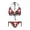 Christmas Themed Cow Print, variant on Uourmeti Women's Halter Neck Two Piece Bikini Set Candy Cane Print Quick Dry Tie Side Swimwear for Beach Vacation & Pool Party