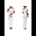 thumbnail image 3 of Vestido Elegante de Verano para Mujer, de Corta, Ajustado, para Cóctel, Graduación, con Hombros Descubiertos y Corte Oblicuo. L, 3 of 7