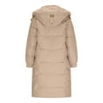 thumbnail image 7 of yoeyez Winter Coat for Woman Hooded Quilted Mid-Length Puffer Jacket Padded Warm Thickened Down Jacket Lightweight Zip Up Casual Parka Coat, 7 of 7