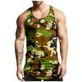 thumbnail image 2 of HIMIWAY Fashionable and comfortableMen's Tank Top Sleeveless Slim Fit Fashion Summer Top Sweatshirt Pattern Hawaiian Beach T-shirt Yellow XL, 2 of 5