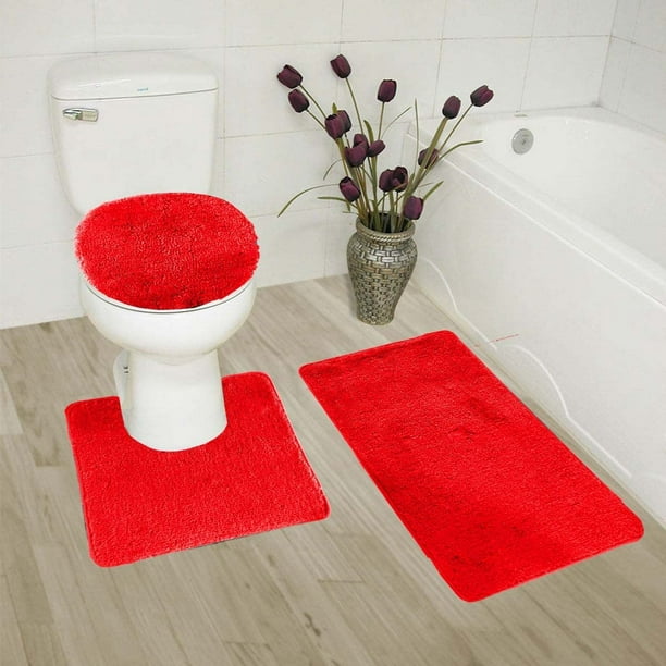 Luxury Home Fashion Solid Color 3 Piece Bathroom Rug Set Bath Contour Mat And Lid Cover Non Slip With Rubber Backing Com - Bathroom Rug Sets With Rubber Backing Luxury Home Fashion Solid Color 3 Piece Bathroom Rug Set Bath Contour Mat And Lid Cover Non Slip With Rubber Backing Com - Bathroom Rug Sets With Rubber Backing