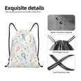 thumbnail image 4 of Gaeub Cute Tennis Rackets Drawstring Backpack Bag Sport Gym Sackpack Heavy Duty String Backpack for Men Women-Small, 4 of 6