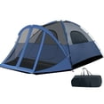 thumbnail image 1 of Gymax 6-Person Large Family Camping Dome Tent W/ Screen Room Porch & Removable Rainfly, 1 of 10