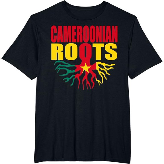Flagcastle: Cameroonian Roots Cameroon Flag Pride Gift T-Shirt