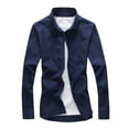 thumbnail image 2 of pstuiky camisetas para hombre, Camiseta informal de manga corta con botones y solapa de color liso para hombre ropa de hombre xl, 2 of 3
