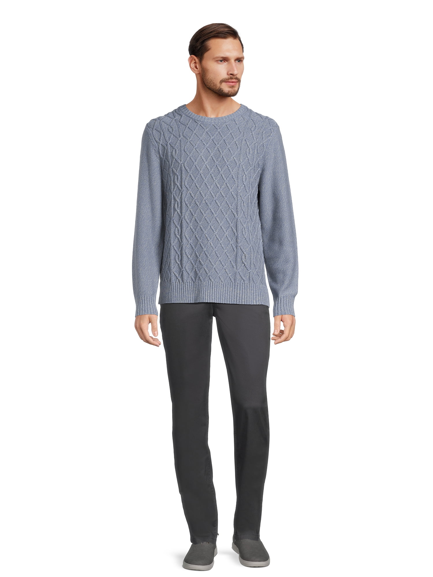 George Men's Marled Sweater with Long Sleeves, Sizes S-3XL