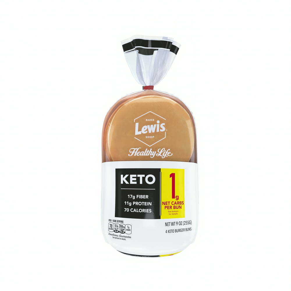 Lewis Bake Shop Healthy Life Keto Hamburger Bun 9 oz 4 Ct
