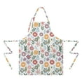 thumbnail image 2 of Colorful Daisy Flower Floral Pattern Apron-Garden Aprons for Women with Pockets-Cotton Linen Waterproof Kitchen Cooking Gardening Aprons Adjustable for Kitchen,Cooking,BBQ and Salon 33x27 Inch, 2 of 7