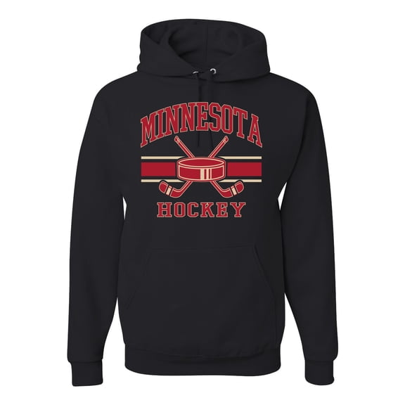 Wild Bobby City of Minnesota Hockey Fantasy Fan Sports Unisex Hoodie Sweatshirt, Black, Small