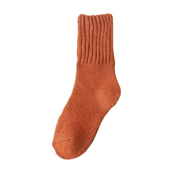 STETMN Cotton Crew Socks for Women Casual Solid Knit Warm Socks Winter Stretchy Wool Sock