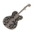 thumbnail image 1 of Yinanstore Diamante Guitare Forme Broche Hommes Femmes Rétro Émail Fleur Broche Broche Cadeaux, 1 of 8