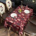 thumbnail image 2 of Red Christmas Tree Pattern Rectangle Tablecloth 60"x102",Waterproof Polyester Rectangle Table Cloth, Wipeable Spillproof Polyester Tablecloth for Dining, Camping, Indoor and Outdoor, 2 of 6