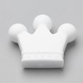 thumbnail image 2 of Food Grade Eco-Friendly Silicone Beads Crown White 30x35x10mm Hole: 2mm, 2 of 2