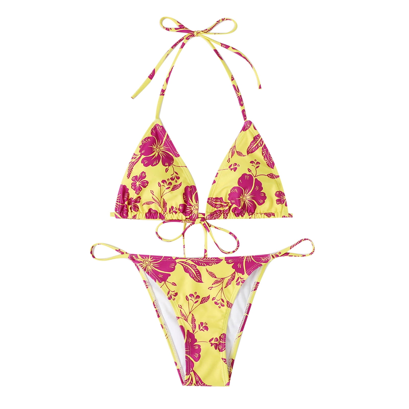 Bikini Sets For Womens Two Piece String Bikinis Floral Print Swimsuit