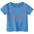 thumbnail image 4 of Ulitacool Girls Tops Halloween O Neck Graphic Prints Short Sleeve Hallowma Tee 12-13 Years Blue, 4 of 4