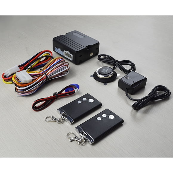 HEANUJJ Auto Anti-Theft System with Remote Ignition Push Car Alarm and Central Lock Automation