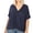 NAVY, variant on FashionMille Plus Size Women's V-Neck Draping Front Cross High Low Tunic T-shirt Top