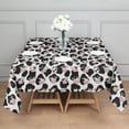 thumbnail image 3 of White Cow Black Spot Face Pattern Square Tablecloth,Waterproof Square Table Cover,Wipeable Spillproof Washable Table Cover for Home Kitchen Party Decor 42"X42"(107x107cm), 3 of 6