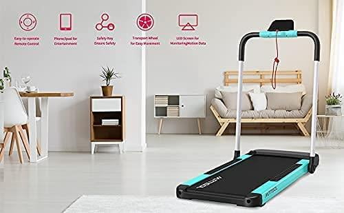 MURTISOL 2 in 1 Folding Treadmill, 2.25HP Under Desk Electric Treadmill