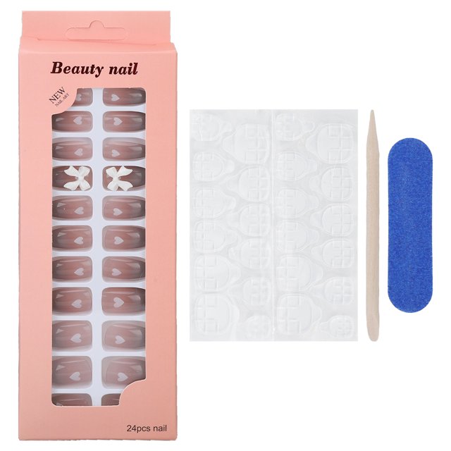 Stick On Nails Un montón de uas artificiales adhesivas para mujeres para bodas.