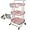 Pink 3 Cup+8 Hook+2 Storage Box, variant on 3 Tier Utility Rolling Cart Storage Organizer Shelf Rack with 6PCS Hanging Cups for Home Office Kitchen Bathroom Storage (Pink)
