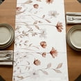 thumbnail image 5 of Table Runners 90 Inches Long Dress Scarves, Brown Red Spring Floral Farmhouse Coffee/Dining/Kitchen Table Runner for Living Room, Summer Flowers Botanical Elegant 13x90 Inch, 5 of 9